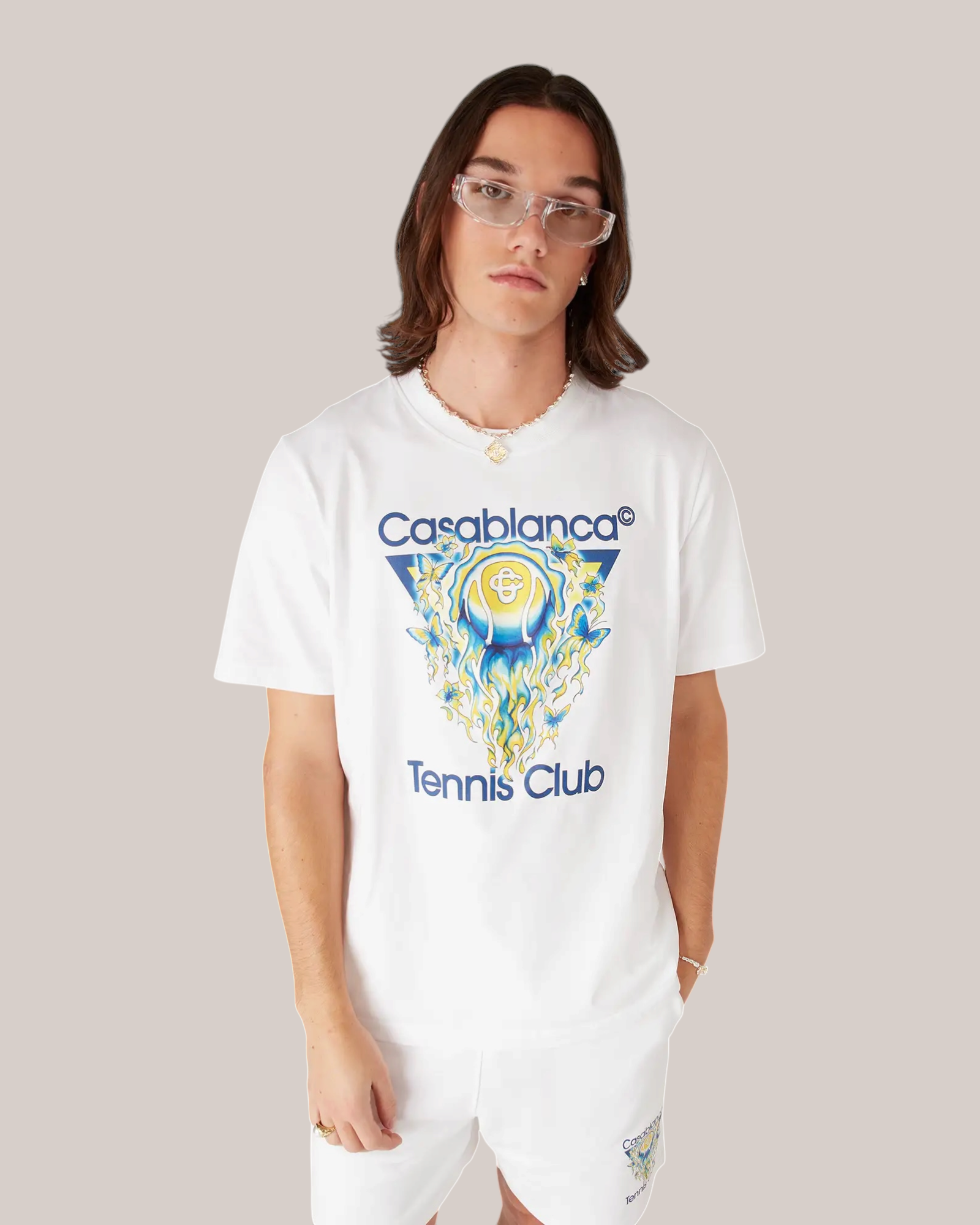 T-Shirt Tennis Club Icon Classic Bianca SP26-JTS-001-01 Casablanca