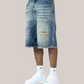 Short Baggy Fit Lavaggio Sabbiato Medio 06B Soldier
