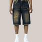 Short Baggy Fit Lavaggio Sabbiato Scuro 07B Soldier