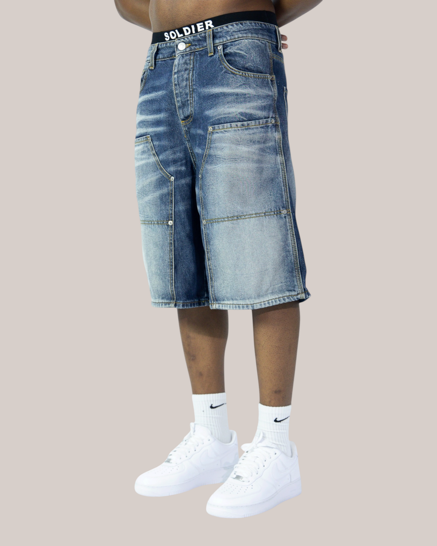 Short Baggy Fit Carpentier Blue Medio 01B Soldier