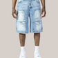 Short Baggy Fit Carpentier Blue Chiaro 02B Soldier