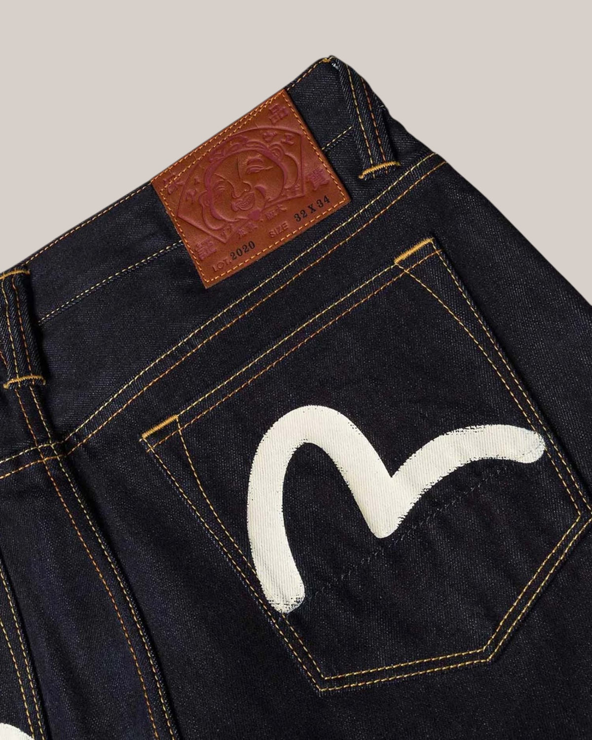 EVISU jeans uomo 2EAHTM5JE1233 dettaglio vita e chiusura